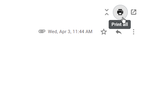 Klik op Gmail Alles afdrukken