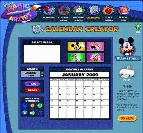 Disney's Kalender Maker