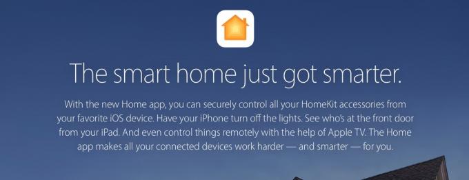 Apple HomeKit webpagina promotie