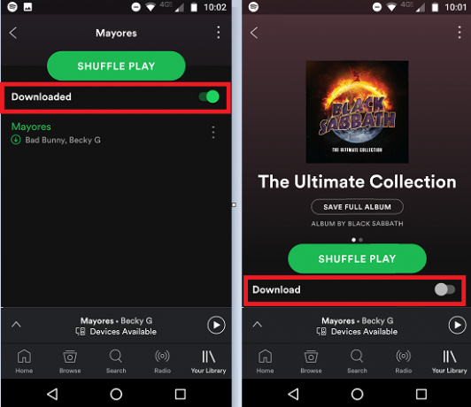 Spotify-nummers downloaden om offline te spelen Spotify download