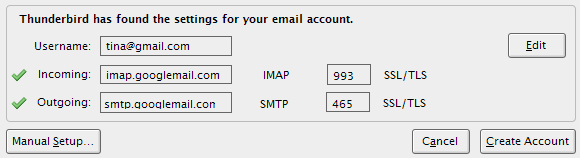 synchroniseer thunderbird e-mail