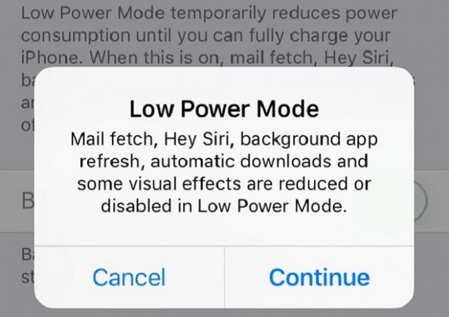 iPhone Low Power-modus