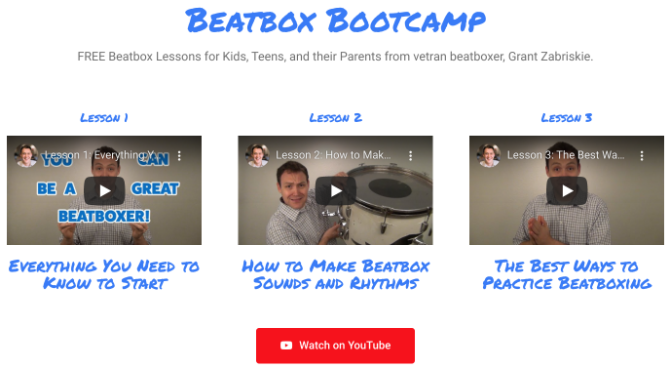 Beatbox Bootcamp leert je gratis beatboxen in drie YouTube-videolessen