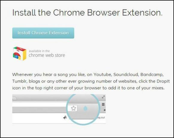 Songdrop: uw gratis en favoriete songbesparende service waarvan u tot nu toe niet eens op de hoogte was Installeer de Dropit-knop Chrome