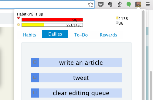 Gamify Your Life Better With This HabitRPG Tips habitrpg chrome interactive