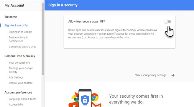 Wat te doen als Google inlogtoegang tot apps van derden voorkomt Google Apps Security