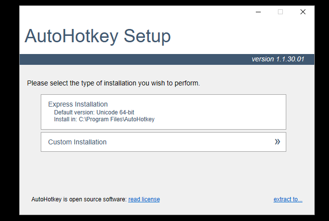 AutoHotkey-installatieprogramma