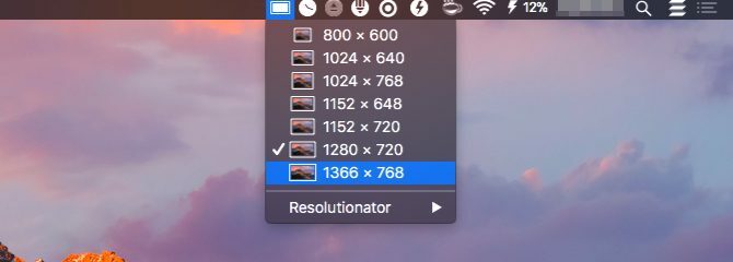 resolutie-Mac Menu Bar Apps