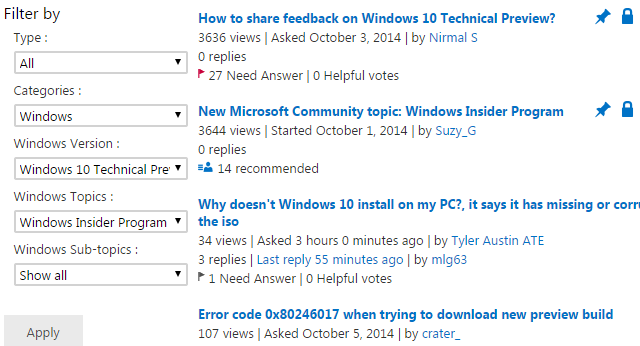 Microsoft Community Forum