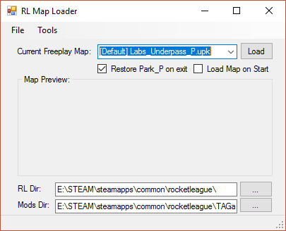 rocket league map loader mod