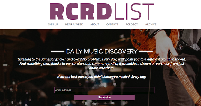 Ontdek nieuwe muziek - RCRDList