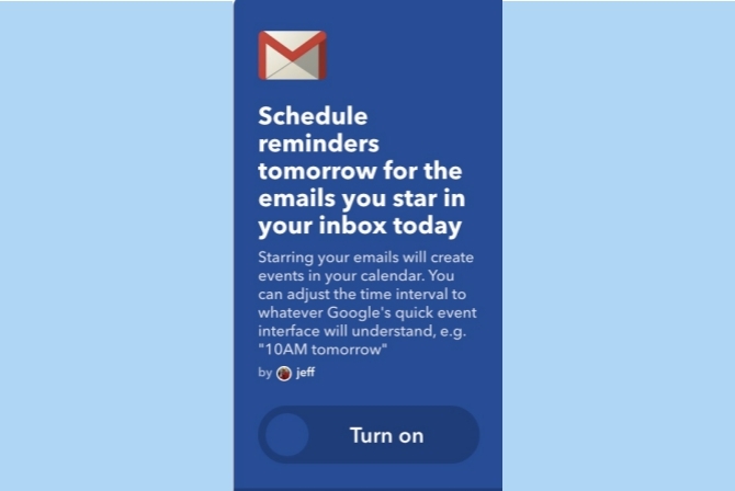 ifttt gmail sterrend e-mails kalenderherinneringen