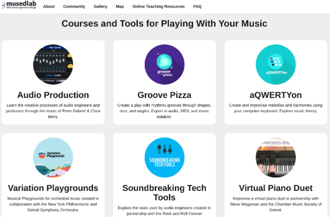 NYU's MusEDLab leert je hoe je gratis een nummer online kunt produceren met de Play With Your Music-minisite die de muziek van Peter Gabriel gebruikt 