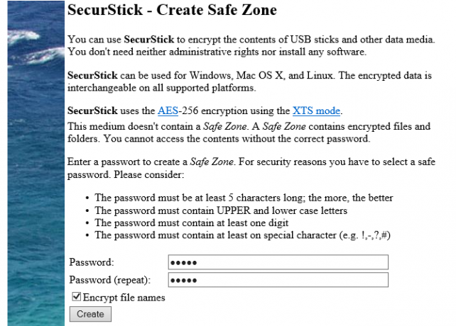 maak een gecodeerde en met een wachtwoord beveiligde veilige zone op uw flashstation