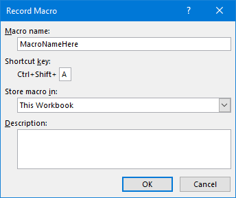 hoe een macro op te nemen in Excel 2016