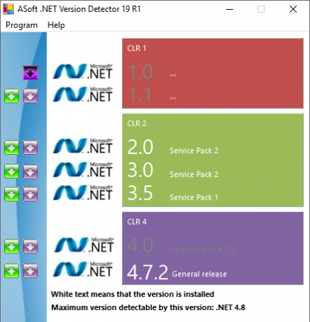 asoft net framework versie detectoren