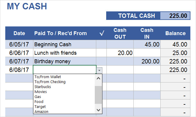 geld tracker spreadsheet