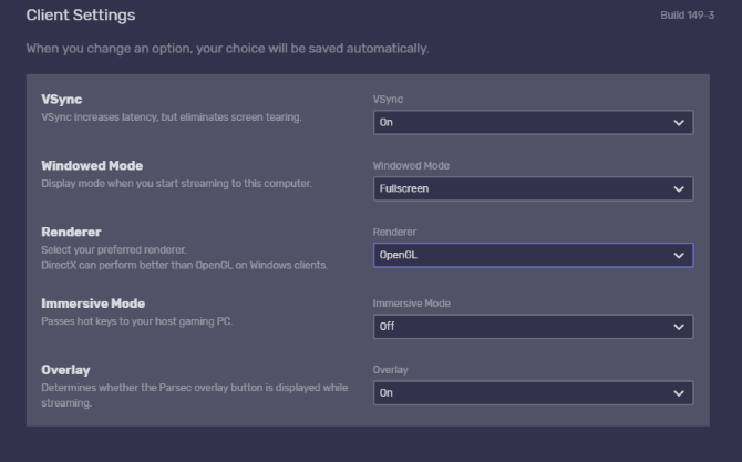 Configureer clientinstellingen op Parsec voor pc