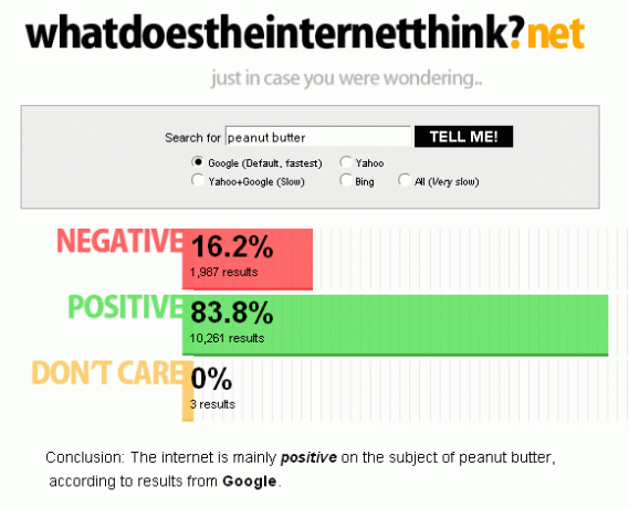 wat denkt het internet