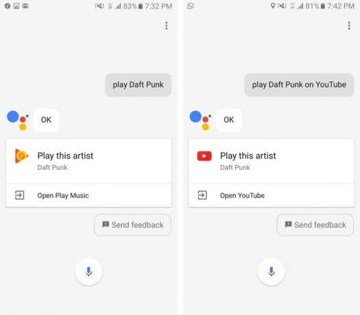 google assistent muziek afspelen video afspelen