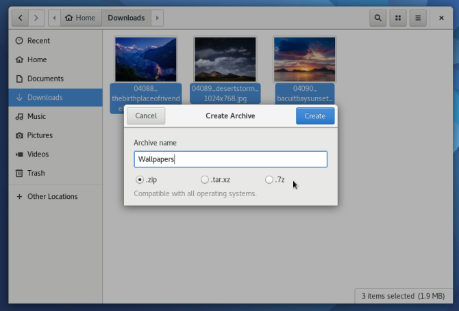 nieuwe fedora 25 compress