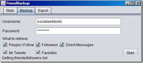 Maak een back-up van je Twitter-vrienden met FriendBackup.