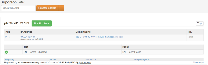 mx toolbox reverse lookup