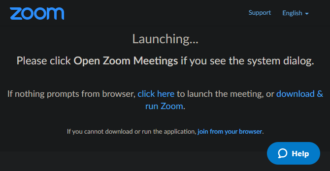 Zoom Start Meeting