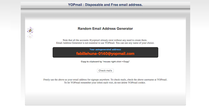 yopmail generator