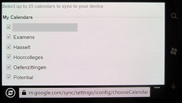 Google Agenda-synchronisatie