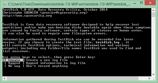 Dit is een schermopname van een van de beste Windows-programma's genaamd TestDisk