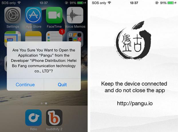 Hoe iOS 7.1.x te jailbreaken en Cydia te installeren met Pangu panguapp