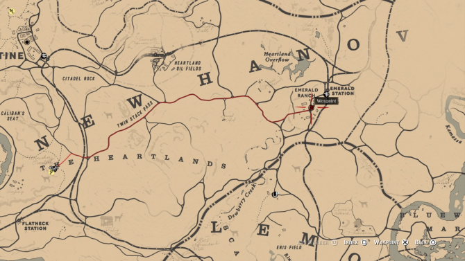 Red Dead Redemption 2-kaart