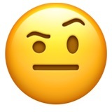 sceptische emoji-emoticon