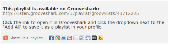 spotify-afspeellijsten voor grooveshark