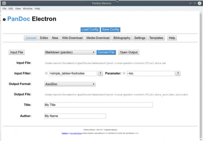 pandoc zet pandocelectron ui om