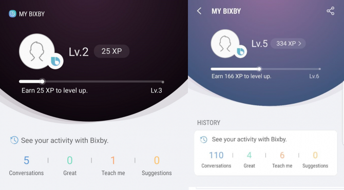 bixby android niveau omhoog