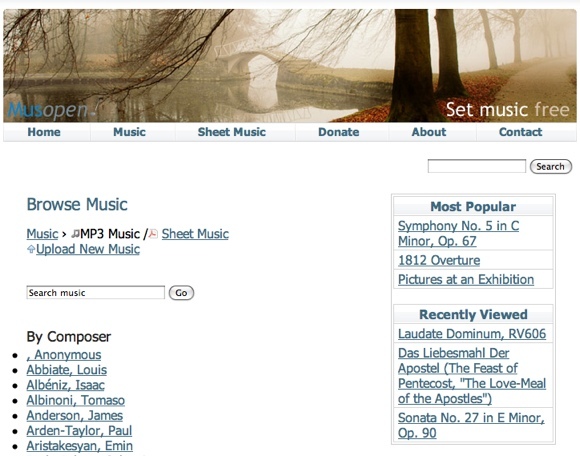 De top 10 sites om naar klassieke muziek te luisteren MusOpen