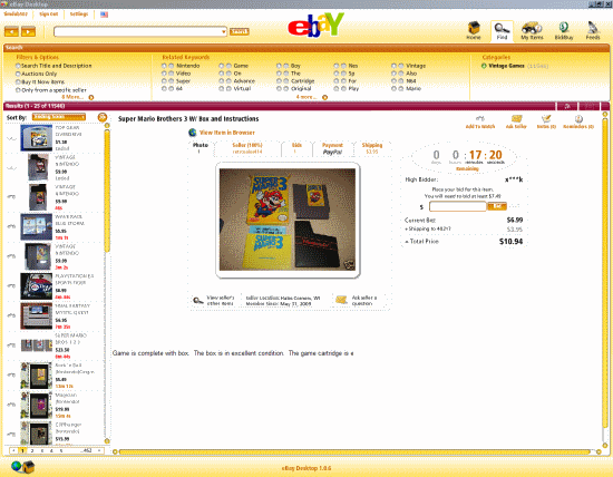 4 Betere alternatieven voor eBay's Smart Search Tool ebaydesktopitemview