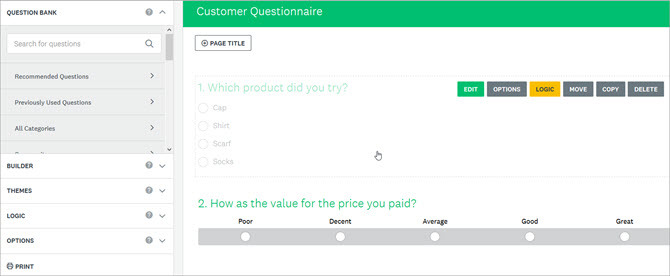 Enquête maken in SurveyMonkey