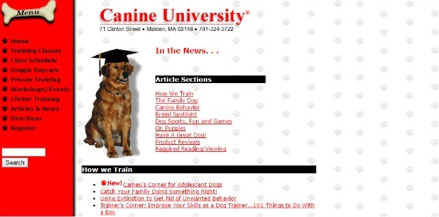 honden universiteitssite