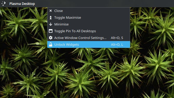 kde ontgrendelen widgets