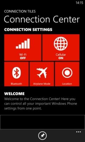 verbindingstegels Windows Phone