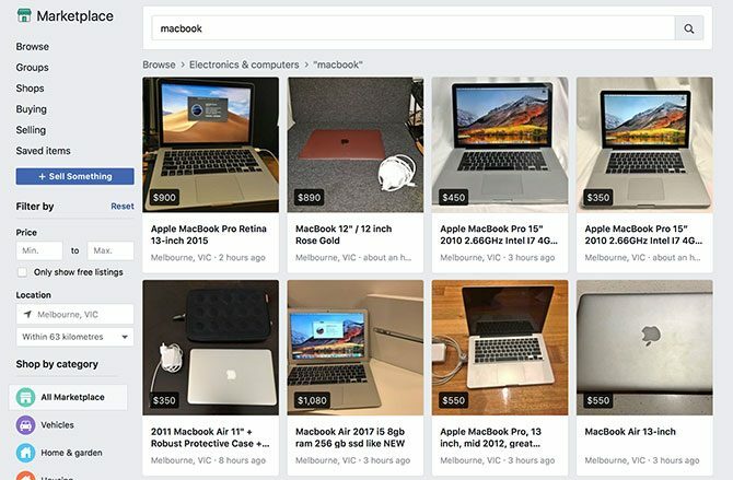 Facebook Marketplace gebruikte laptops