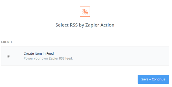 rss door zapier item maken