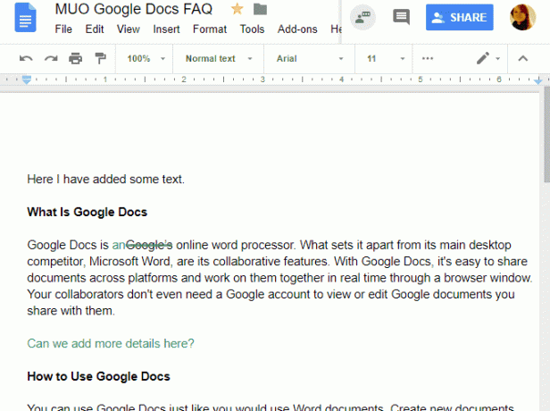 hoe Google Docs Suggestions Mode te gebruiken