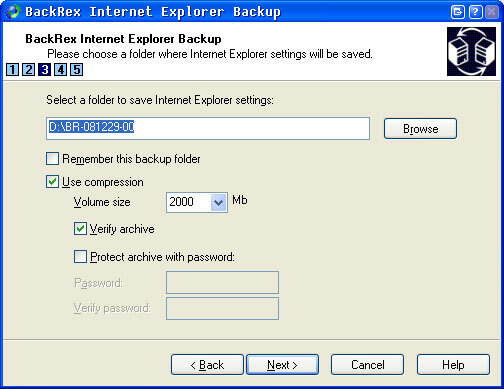 Back-up en herstel uw browserinstellingen in Internet Explorer, dwz back-up 4
