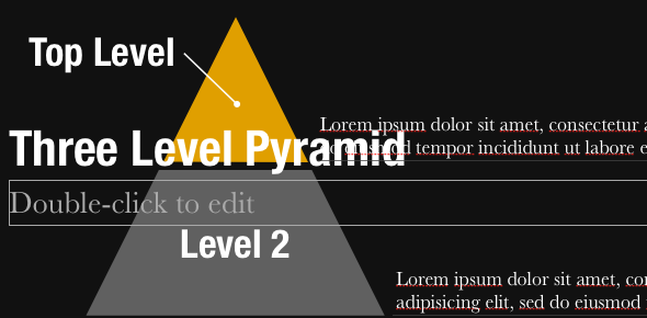 Maak professionele presentaties in enkele minuten met Slidevana voor PowerPoint en Keynote [Giveaway] PyramidDiagram