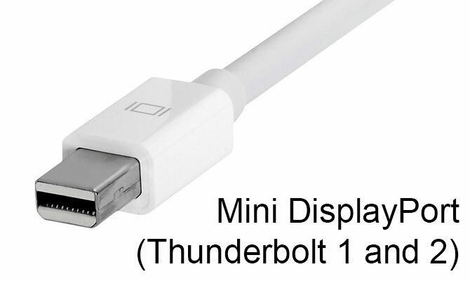 Mini DisplayPort en Thunderbolt 1/2 connector