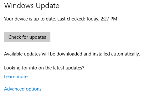 Windows 10 Windows Update Controleer op updates